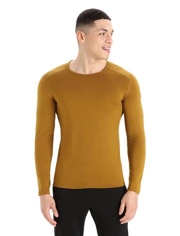 Men's Icebreaker Merino 260 Tech Long Sleeve Crewe Thermal Top Base Layers Clove | CA 1553VRWD